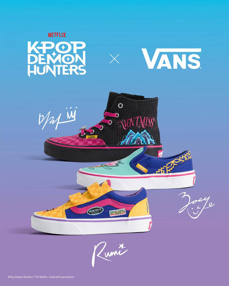 Vans Kids' KPop Demon Hunters Classic Slip-On Shoes for Unisex