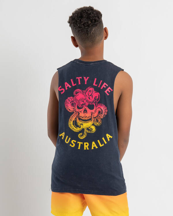 Salty Life Boys' Tentacles Muscle Tank for Mens