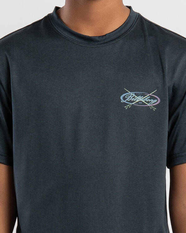 Billabong Boys' Cross Boards Short Sleeve Rash Vest for Mens