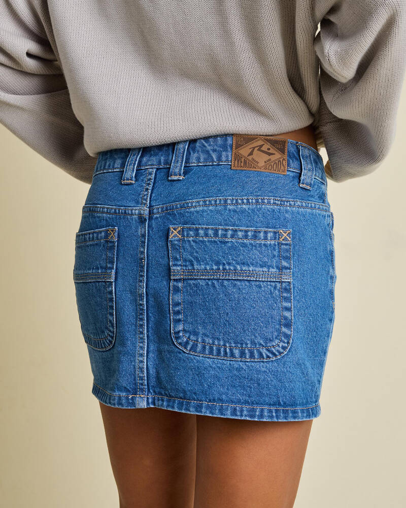 Rusty Mavericks Low Rise Denim Mini Skirt for Womens