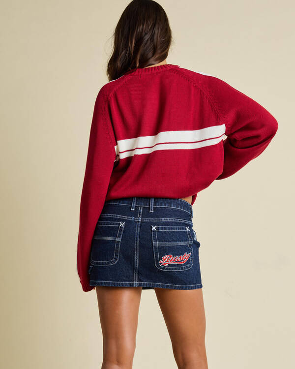 Rusty Billie Low Rise Denim Mini Skirt for Womens