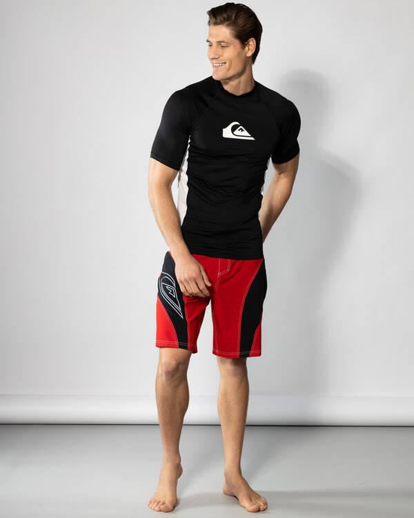 Quiksilver Everyday UPF50 Comp Short Sleeve Rash Vest for Mens