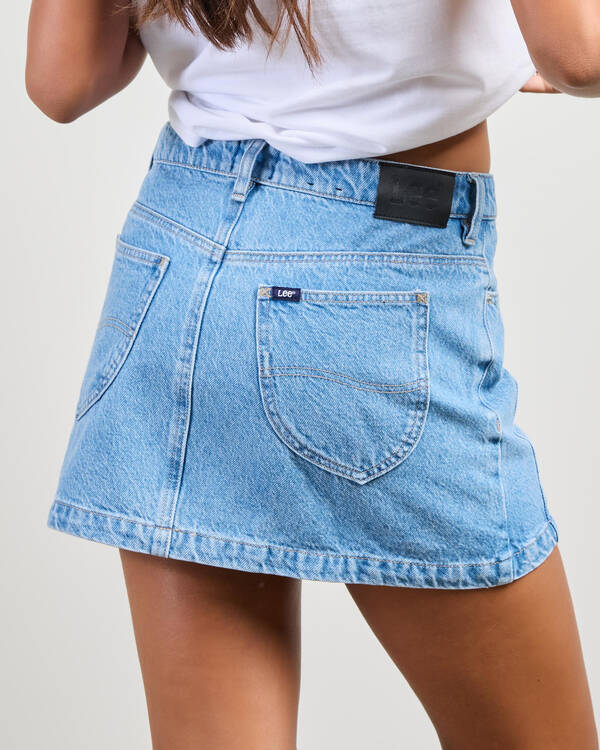 Lee Mid Mini Moto Skirt for Womens