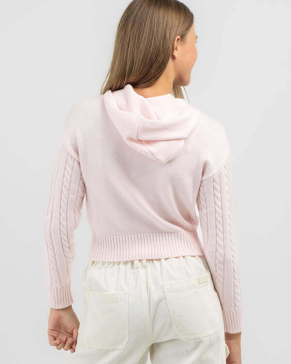 Ava And Ever Girls' Bailee Hooded Cable Knit Jumper for Womens