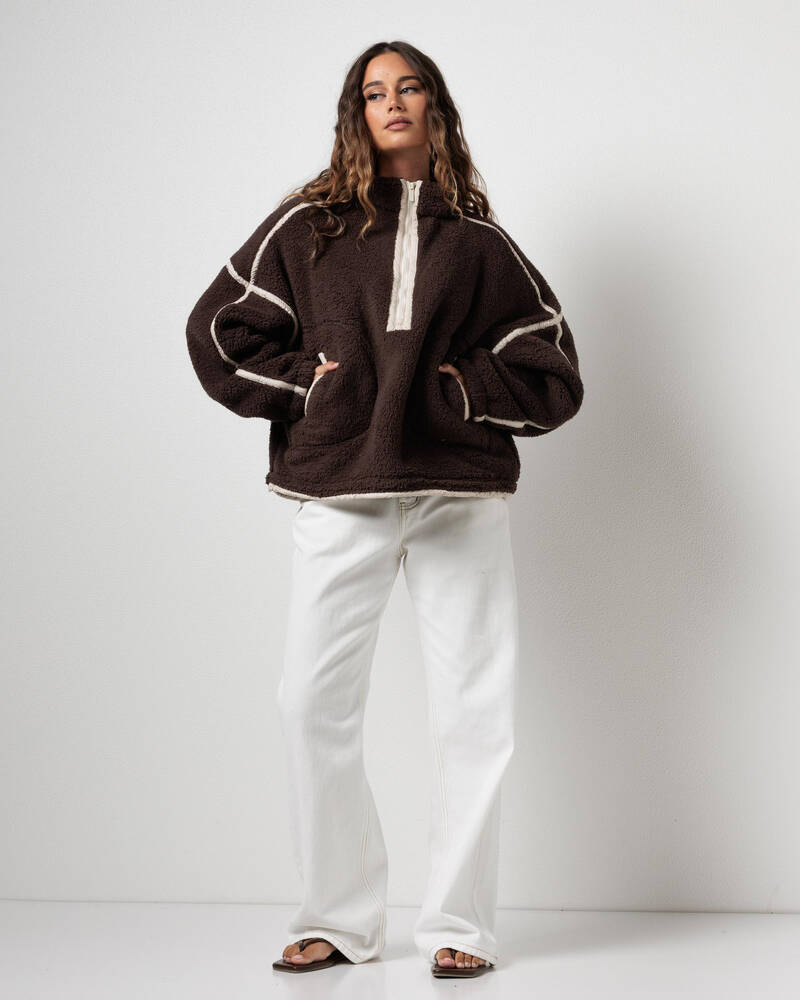 Mooloola Summit Quarter Zip Polar Fleece Sweatshirt for Womens