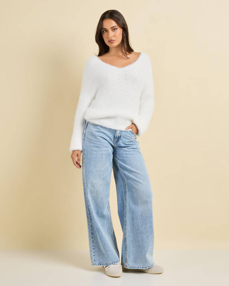 Mooloola Amara V Neck Knit Jumper for Womens