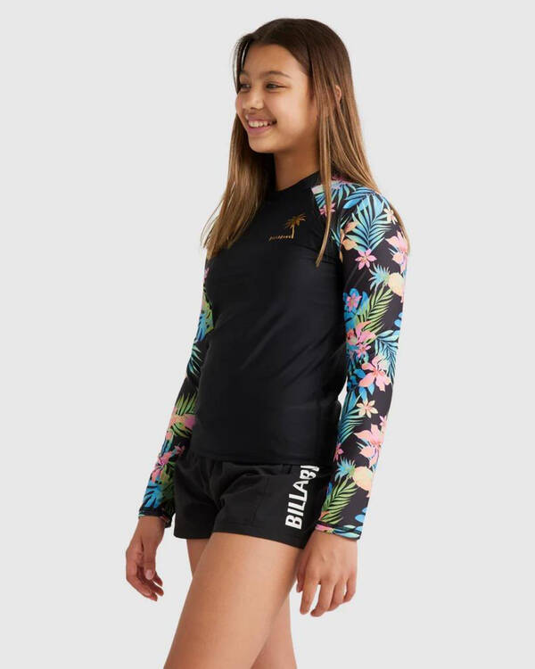 Billabong Girls' In Da Jungle Long Sleeve Rash Vest for Womens