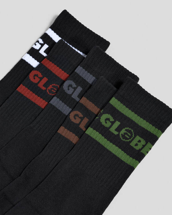 Globe Tilt Crew Socks 5 Pack for Mens