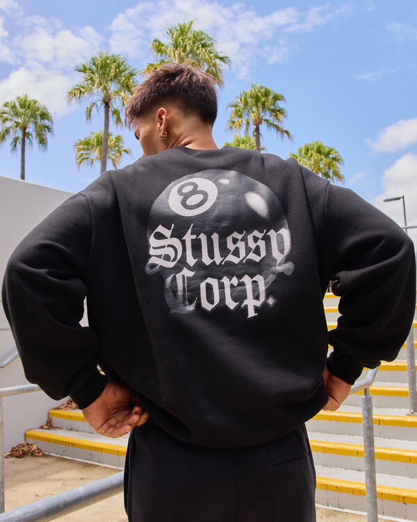 Stussy 8 Ball Corp Crew Sweatshirt for Mens