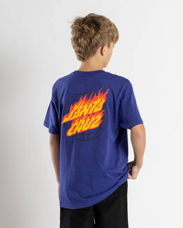 Santa Cruz Boys' Global Flame Dot T-Shirt for Mens