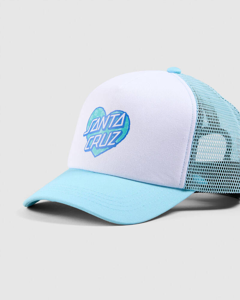 Santa Cruz Checker Heart Dot Girl's Trucker Cap for Womens
