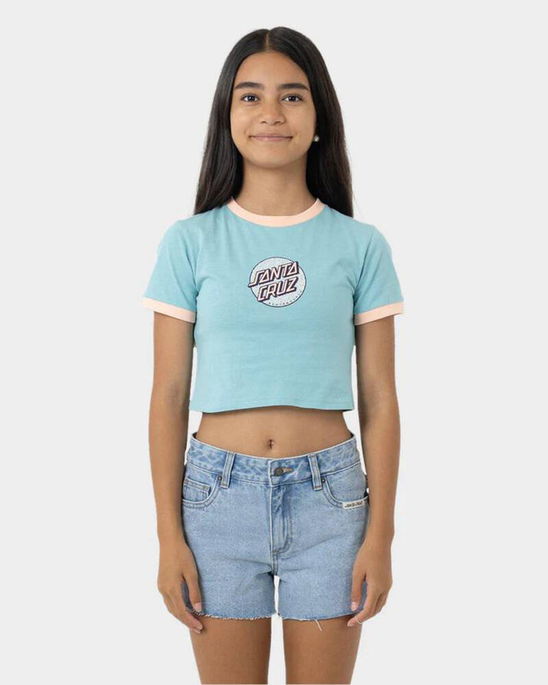 Santa Cruz Girls' Sprinkle Dot Front Baby Tee for Womens