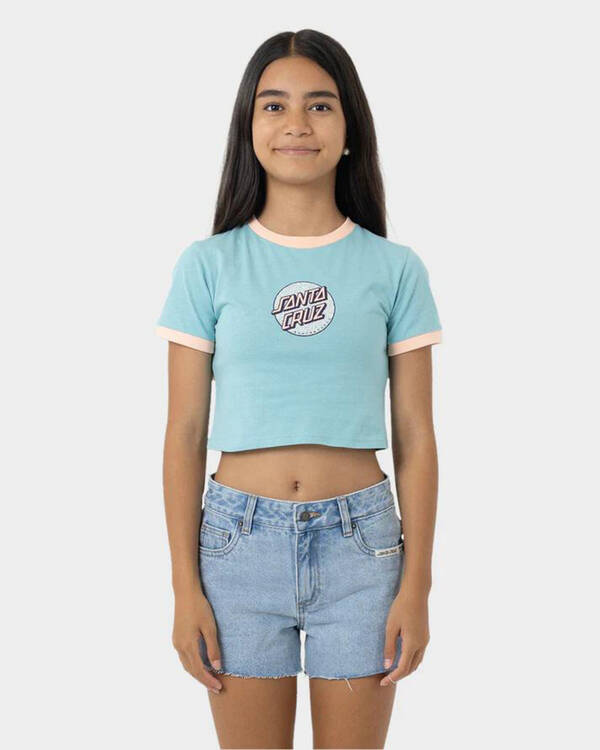 Santa Cruz Girls' Sprinkle Dot Front Baby Tee for Womens