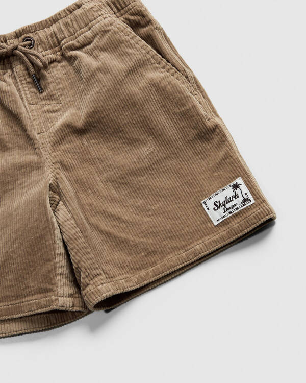 Skylark Toddlers' Cord Elastic Waist Shorts for Mens