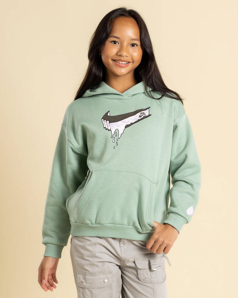 Nike Girls' SB Graphic Oversized Pullover Hoodie for Womens