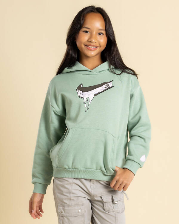Nike Girls' SB Graphic Oversized Pullover Hoodie for Womens