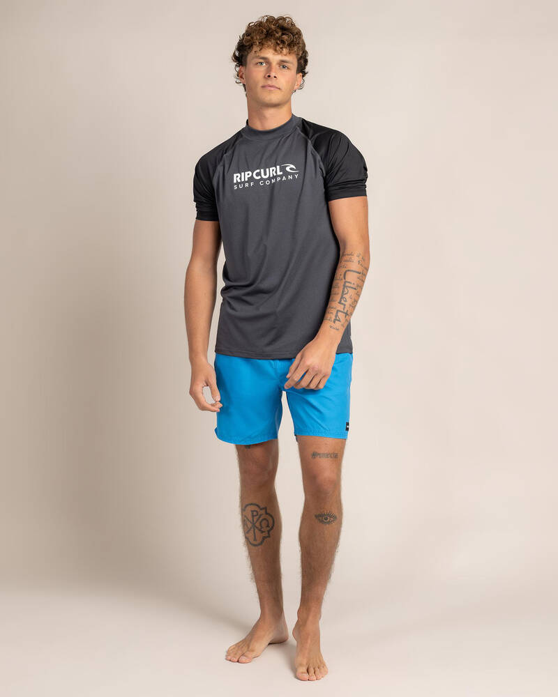 Rip Curl Shock Short Sleeve Rash Vest for Mens