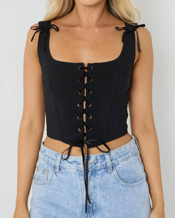 Ava And Ever Joey Lace Up Corset Top for Womens