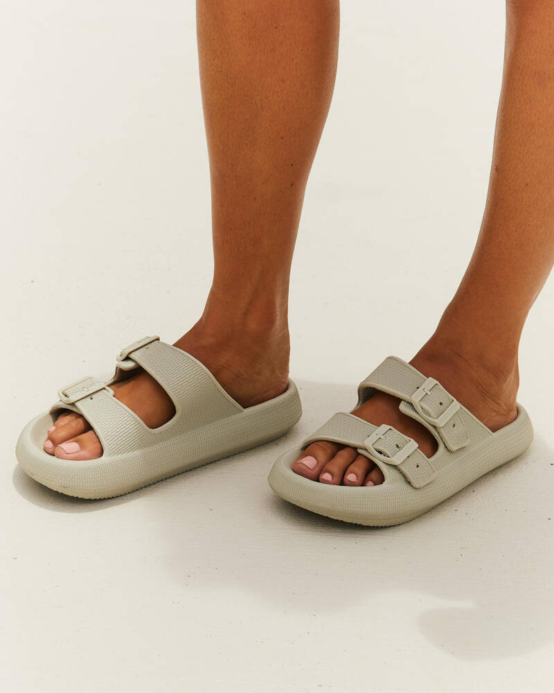 Ava And Ever Cove Double Buckle Slide Sandals for Womens