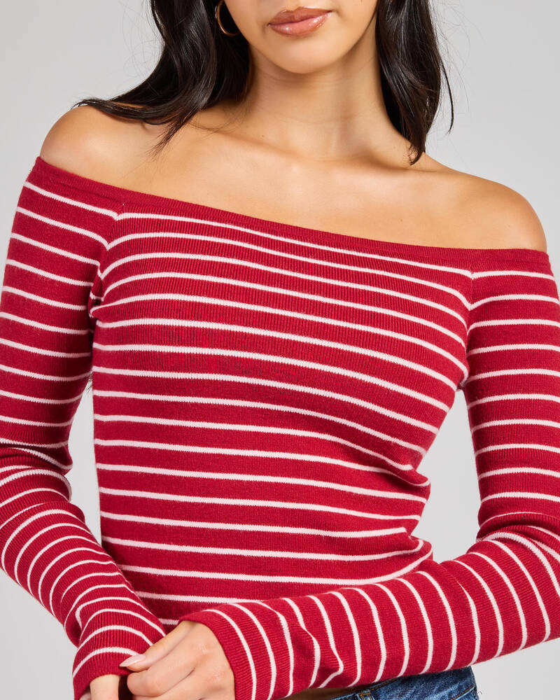 Ava And Ever Kimberly Off Shoulder Knit Top for Womens