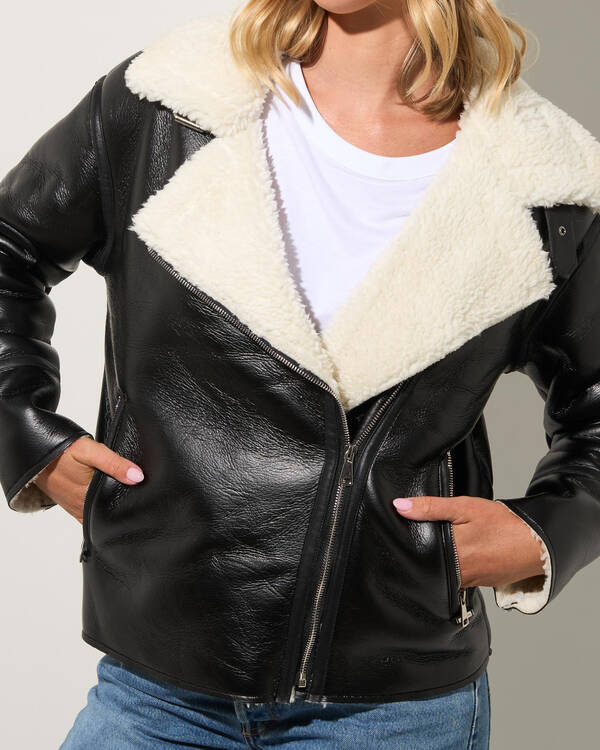 Ava And Ever Sonny Faux Leather Jacket for Womens