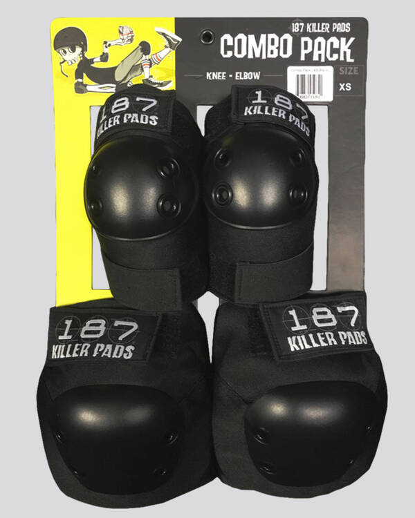 187 Killer Pads Skate Gear Protective Combo Pack for Unisex