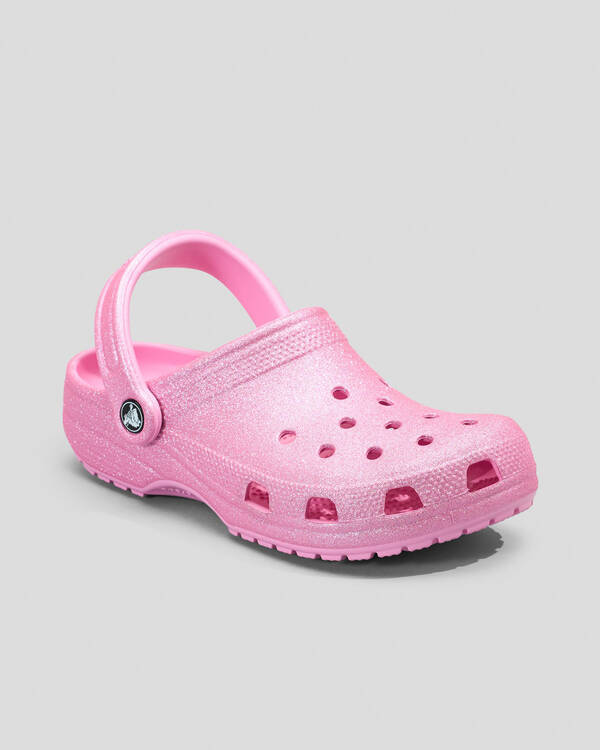 Crocs Kids' Classic Glitter Clogs for Unisex