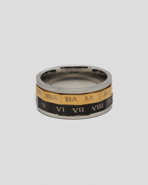 REPUBLIK Roman Numeral Spinner Ring for Mens