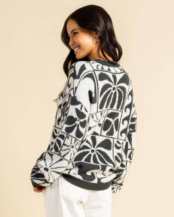 Rip Curl AOTS-TY Williams Oceanic Jacquard Crew Knit Sweater for Womens