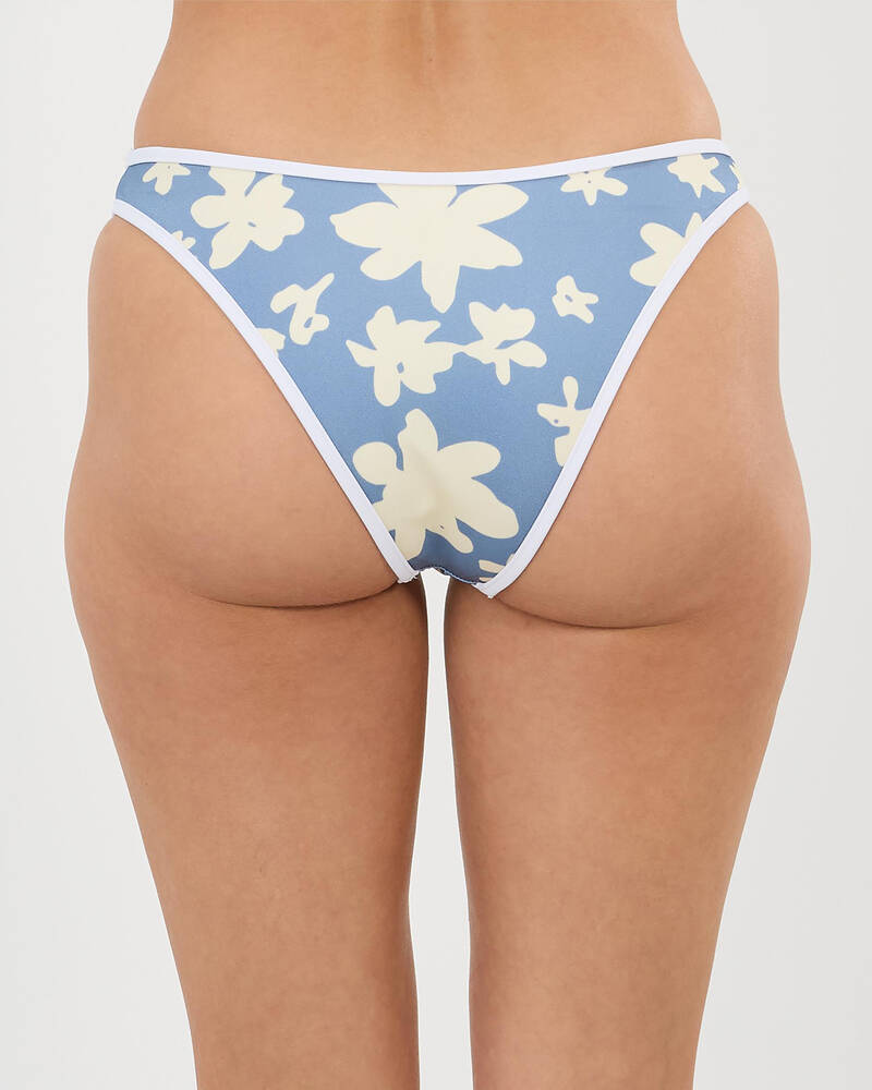 RVCA Fluer Medium French Cheeky Bikini Bottom for Womens