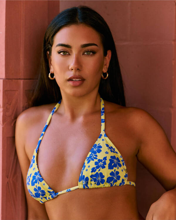 Kaiami Malibu Beach Sliding Triangle Bikini Top for Womens