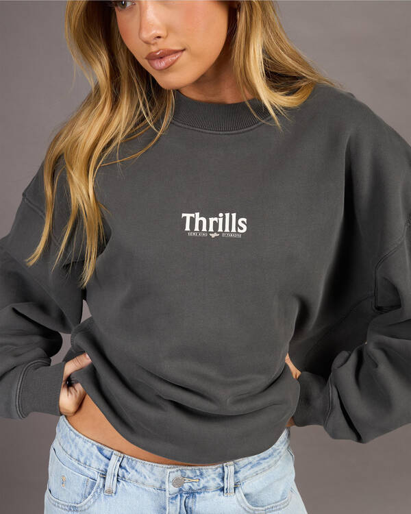 Thrills Road To Paradise Cocoon Panel Crew Sweatshirt for Womens