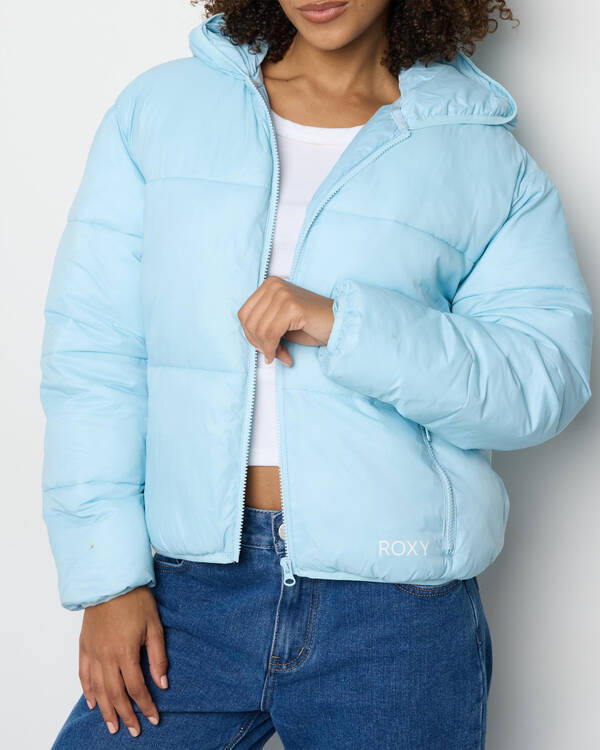Roxy Keep On Rolling Hooded Puffer Jacket for Womens