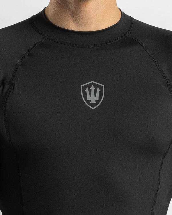 Far King Fitted Short Sleeve Rash Vest for Mens