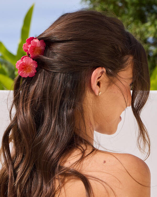 Karyn In LA Baby Hibiscus Flower Hair Claw Clip for Womens
