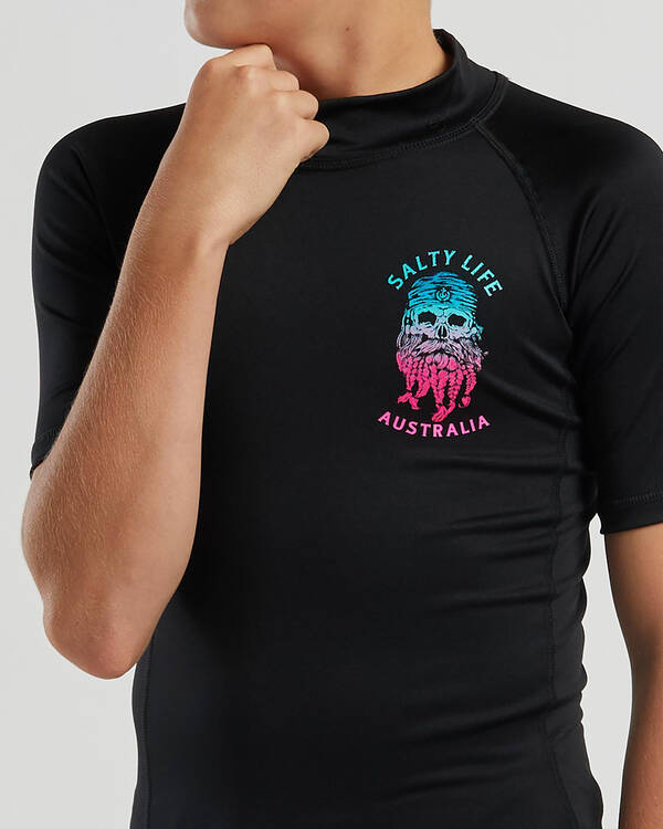 Salty Life Boys' Dutchman Short Sleeve Rash Vest for Mens