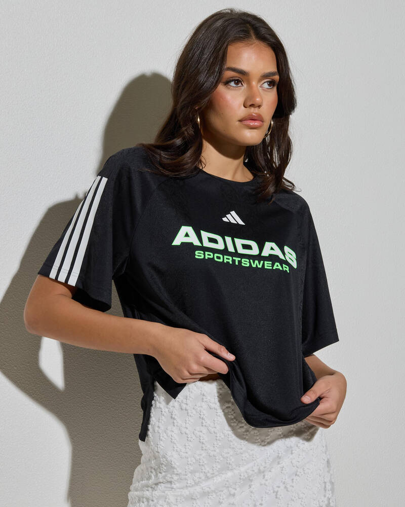 adidas Tiro Q3 Jersey T-Shirt for Womens