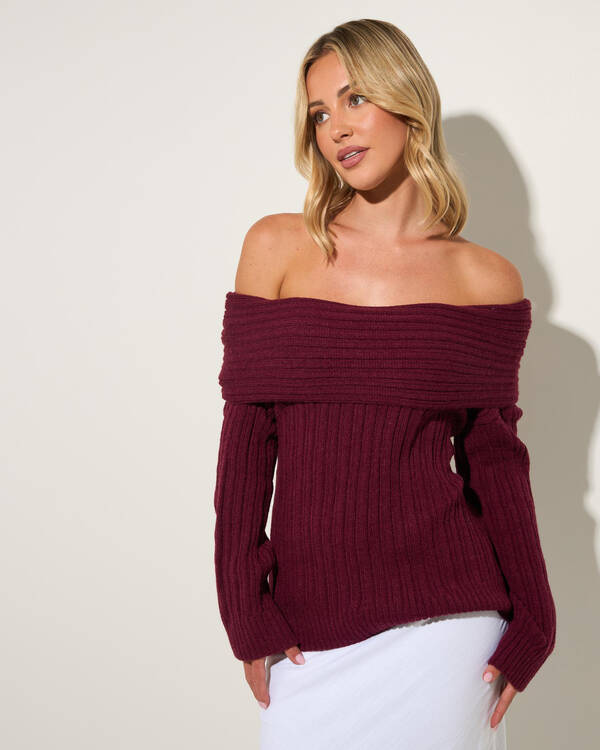 Percy Off Shoulder Knit Top