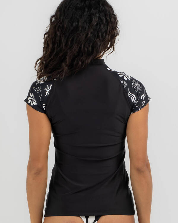 Rip Curl Holiday Cap Sleeve Rash Vest for Womens