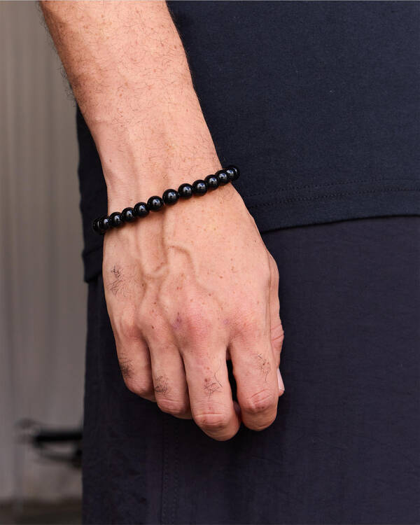 Classics 77 8MM Obsidian Bead Bracelet for Mens