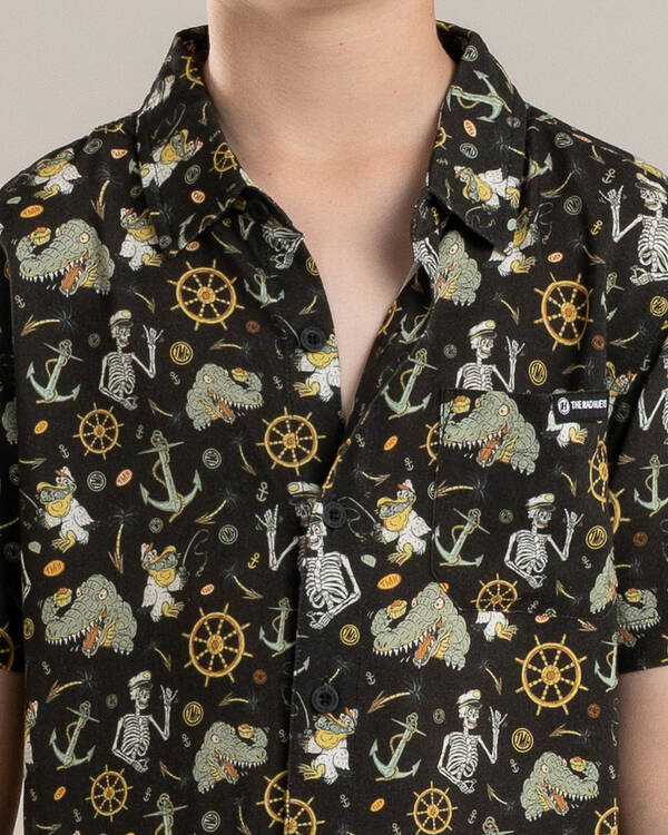 The Mad Hueys Boys' Croc Captain Short Sleeve Shirt for Mens