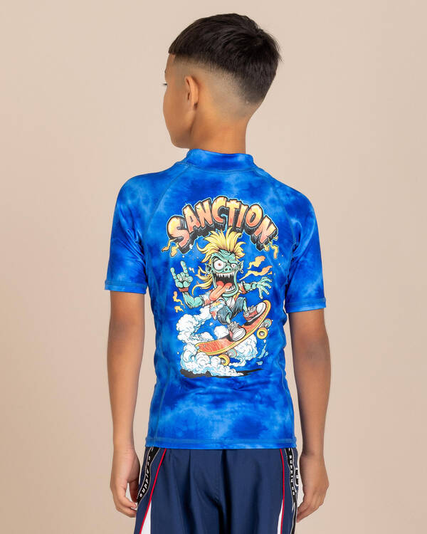 Sanction Boys' Gnash Short Sleeve Rash Vest for Mens