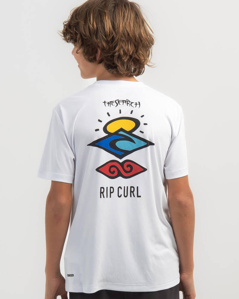 Rip Curl Boys' Icons Surflite Short Sleeve Rash Vest for Mens