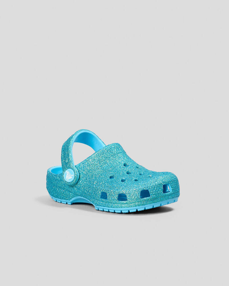 Crocs Toddlers' Classic Glitter Clogs for Unisex
