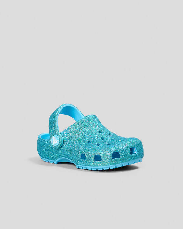 Crocs Toddlers' Classic Glitter Clogs for Unisex