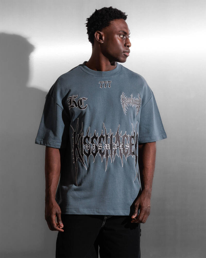 Kiss Chacey Abrasion Loopback Street T-Shirt for Mens