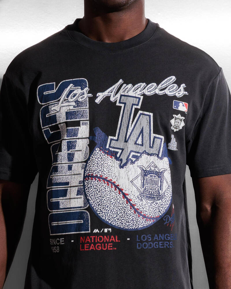 Mitchell & Ness Dodgers Burst Baseball T-Shirt for Mens