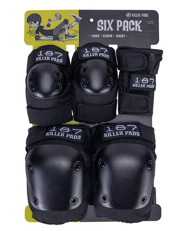 187 Killer Pads Pads Skate Gear Protective 6 Pack for Unisex