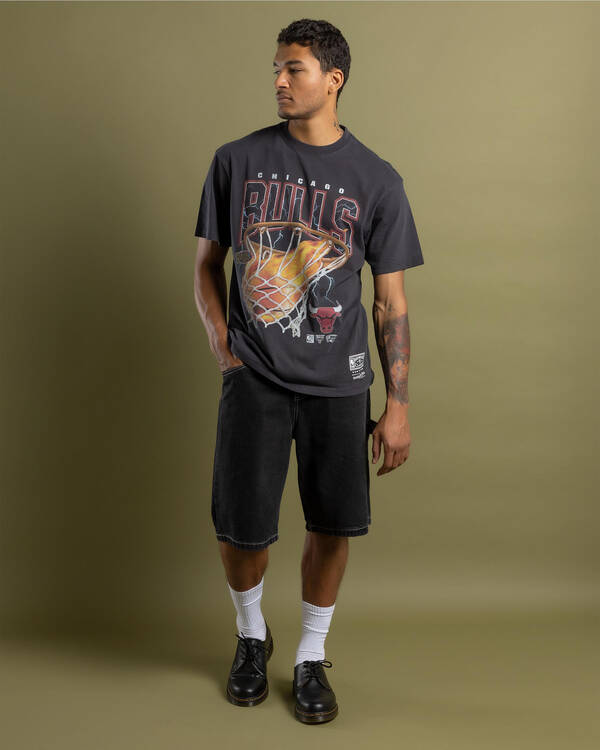Mitchell & Ness Chicago Bulls Fire N Lightning T-Shirt for Mens