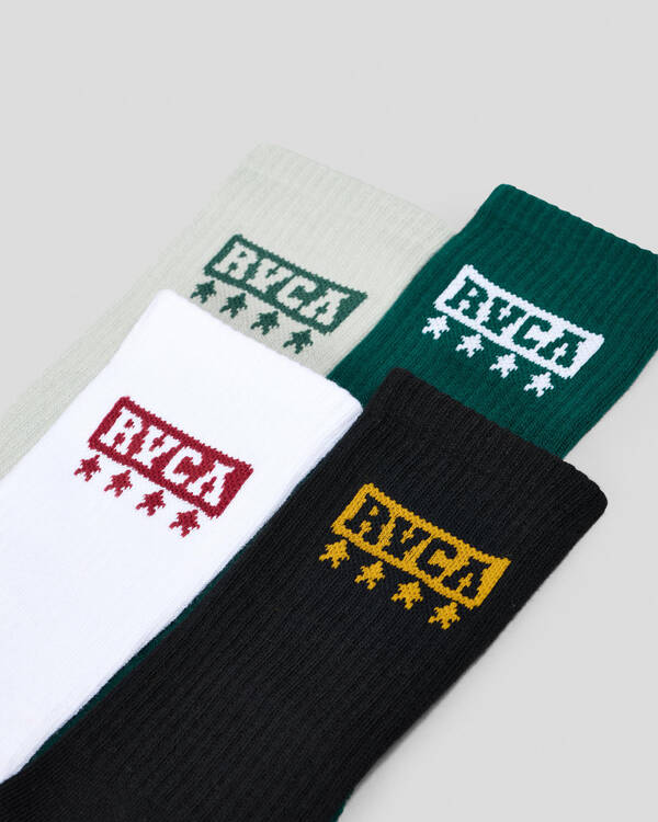 RVCA Seasonal Socks 4 Pack for Mens